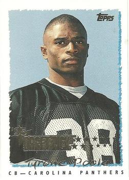 Tyrone Poole Carolina Panthers 1995 Topps NFL Rookie Card - Draft Pick #234